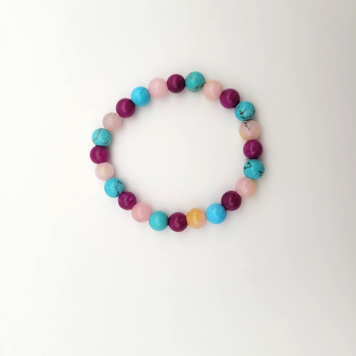 Bracelet enfant Opale rose - Turquoise - Sugilite