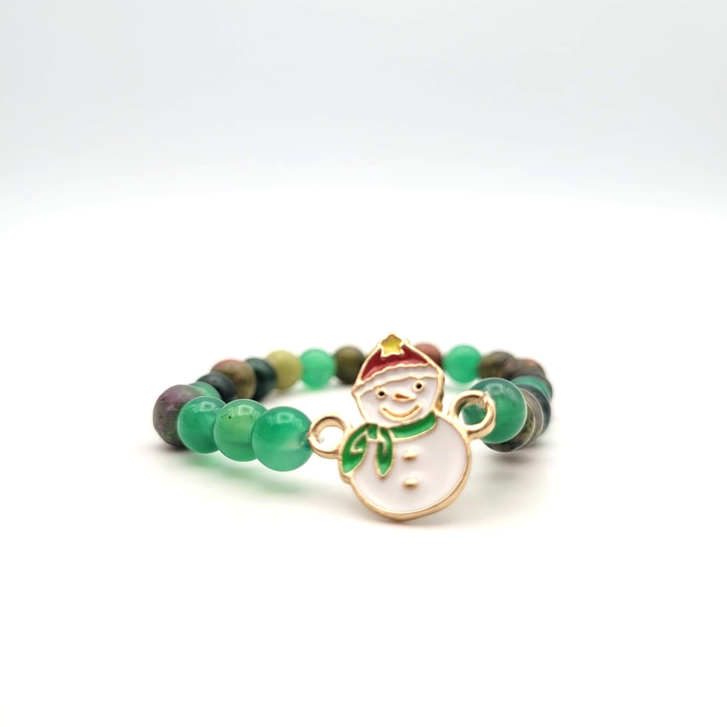 Bracelet enfant Jade - Aventurine verte - Unakite