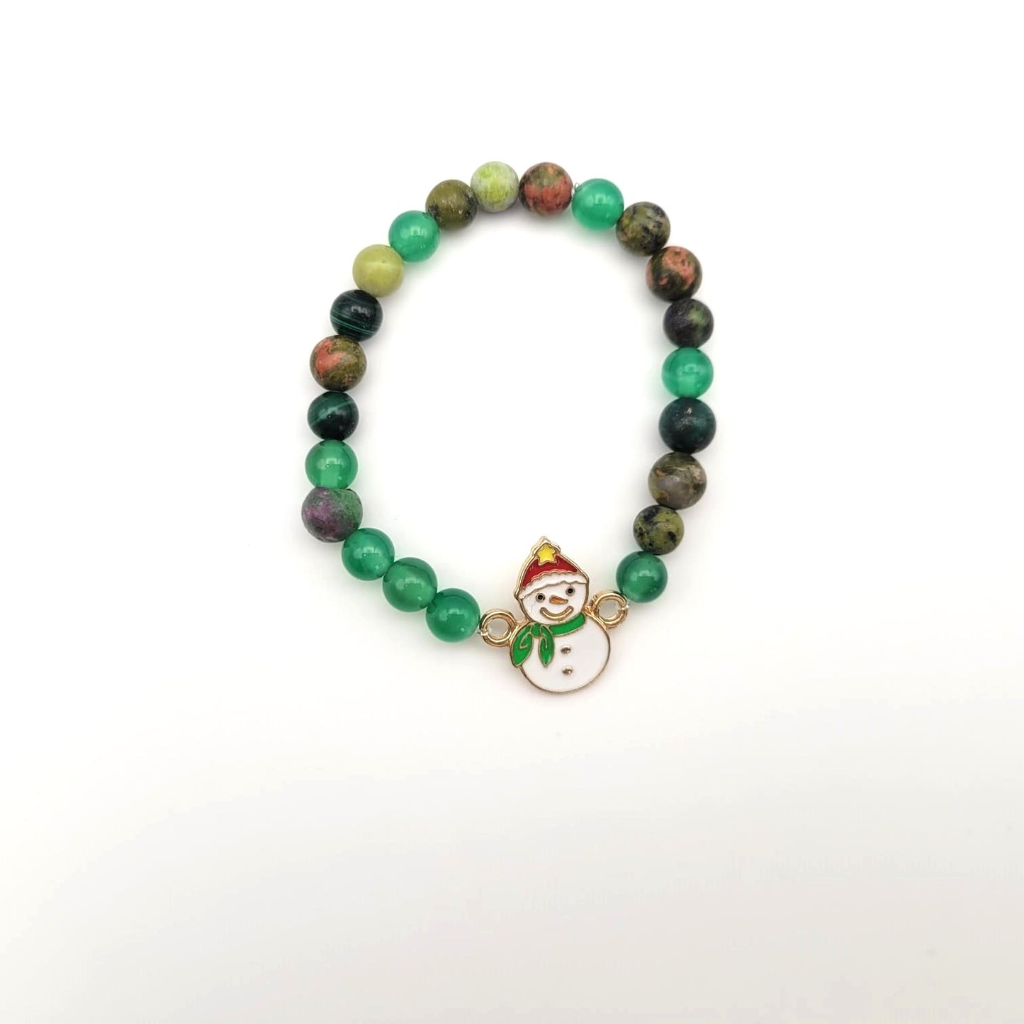 Bracelet enfant Jade - Aventurine verte - Unakite