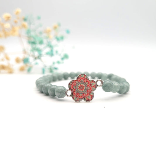 Bracelet Jade de Birmanie mandala